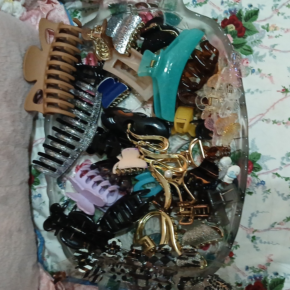♡Vintage Large Hair Clip Lot♡